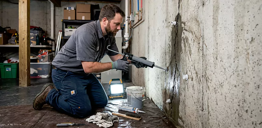 Basement Leak Repair From Inside in West Jordan
