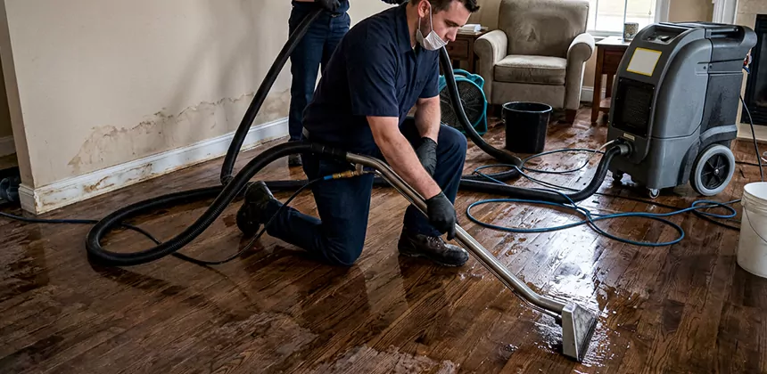 Hardwood Floor Water Extraction in West Jordan